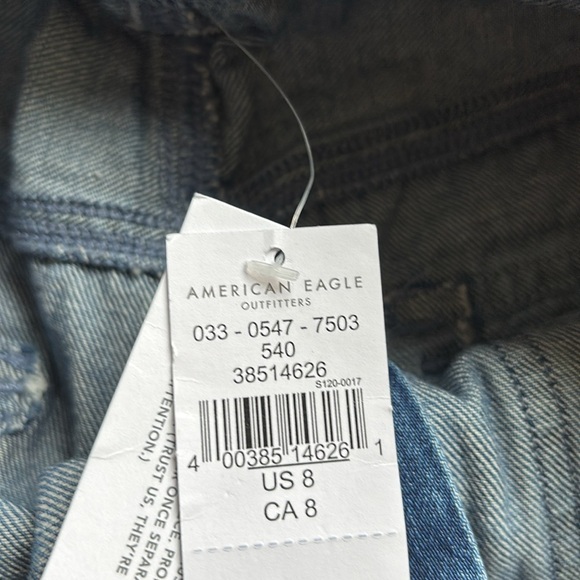 NWT AMERICAN EAGLE Highest Rise 90s Boyfriend Cargo Denim Jean Shorts Sz 8‎ - Picture 12 of 14